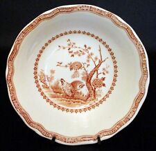 Antique Furnivals Quail Brown Coupe Cereal Bowl 6-3/8