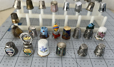 Lot of 39 Vintage Thimbles: AS SHOWN picture
