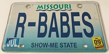 RBABES Vanity License Plate R BABES Republican Our Babes Missouri picture