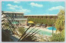 Charleston SC~Heart Of Charleston Motor Hotel~Swimming Pool~Vintage Postcard picture
