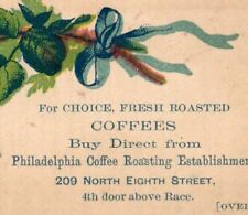 1880s-90s Finley Acker & Co. Coffee Chocolate Tea Pricing Card P220 picture