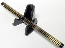 Sheaffer Targa 585 Fountain Pen, White Dot, Black & Gold Stripe, 14K,  picture