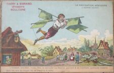 Fantasy Aviation 1910 French Advertising Postcard, Flying Man Contraption picture