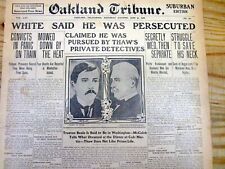 1906 newspaper HARRY THAW MURDERS STANFORD WHITE over his lover EVELYN NESBIT picture