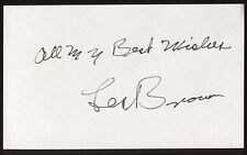 Les Brown Signed Index Card Signature Autographed AUTO picture