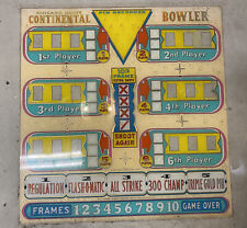 Original Vintage CHICAGO CONTINENTAL Bowling Arcade Marquee Sign 1970s 1980s picture