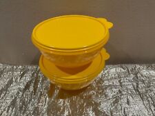 New Tupperware Beautiful Bright Yellow Set of 2 Wonderlier Nesting Bowls 1.8L picture