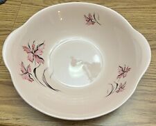Vintage 1950s Crooksville China Pink Black Carnation Delight Serving Bowl RARE picture