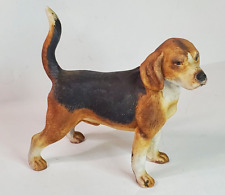 Beagle Hound Dog Hunter Figurine Matte Porcelain Vintage Japan 5.5x5.25in Canine picture