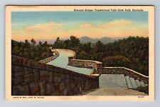 Cumberland Falls State Park KY-Kentucky, Kiwanis Bridge, Vintage Postcard picture