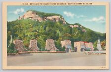 Entrance to Chimney Rock Mountain Western North Carolina Asheville NC Postcard picture