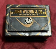 Antique JOHN WILSON & CO COINS METAL BANK picture