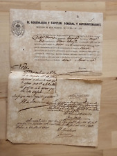 ANTIQUE Cuban Cuba Letter 1867 Slave AFRICAN Working Contract RARE DOCUMENT picture