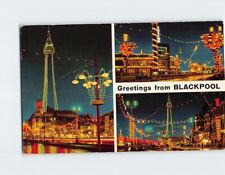 Postcard Blackpool Views Greetings from Blackpool England picture