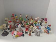 Vintage Clown Figurine Collection Lot Of 24 Porcelain Ceramic Ect.  picture