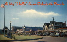 Rehoboth Beach Delaware Boardwalk 1940-50s cars unused vintage postcard sku521 picture
