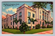 St Petersburg FL-Florida, City Hall, Antique, Vintage Postcard picture