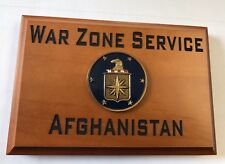CIA War Zone Service AFGHANISTAN 3D Emblem Beveled Edge Wall / Desk Plaque picture