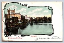 Postcard Germany Gruss aus Hamburg Feenteich Lake c1902 AN23 picture