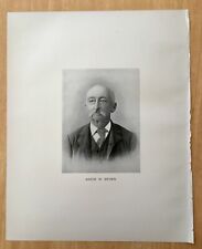Antique Print 1896  AARON W. BROWN  Raymond, NH New Hampshire PORTRAIT picture