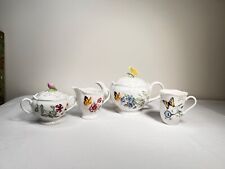 LENOX Butterfly Meadow Tea Set Teapot Creamer Sugar Bowl Mug 6 Pieces picture