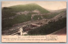 Goss Hill and Cameron Colliery Shamokin PA Hand Colored Postcard picture