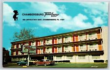 Roadside~Chambersburg Pennsylvania~Travelodge Parking Area~Vintage Postcard picture