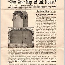 c1890s Cincinnati, OH Cistern Water Gauge Advertising Brochure RARE Invention 5T picture