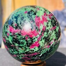 431g Rare Natural Ruby Zoisite Quartz Crystal Sphere Gemstone Specimen Healing picture