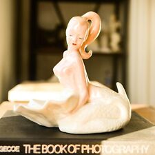 Vintage Irridescent Ceramic Nude Mermaid  Beautiful 1990 Signed picture