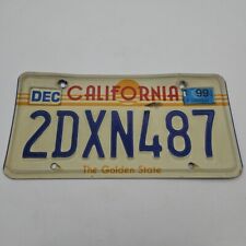 Vintage California The Golden State License Plate 90s Sun Red Yellow Blue picture