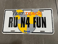 Walt Disney Test Track Mickey Epcot RU N4 FUN License Plate - Sealed picture