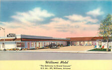 Linen Roadside Postcard Williams Motel Route 66 Arizona AZ picture