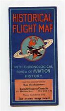 Historical Flight Map Chronological Review of Aviation History Rand McNally 1930 picture