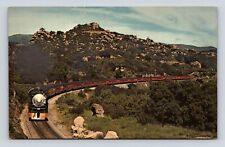 Train Santa Susana Mt Southern Pacific Railroad Los Angeles CA Postcard Vtg A1 picture