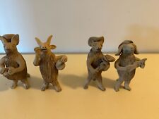 Ceramic Vintage 1970s Ram Statuettes | Set of 4 | Handmade & Signed Collectibles picture