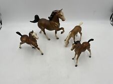 Vintage Breyer Lot of 4 Horses 1960s Glossy Matte Stallion Foals Grazing LOOK picture