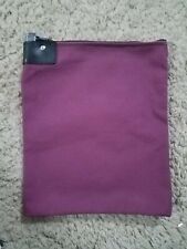 1 Purple Canvas Locking Bank Deposit Bag with Deluxe Pop Up Lock and 2 Keys  picture