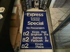 COMPLETE NY NYC BUS ROLL SIGN FLATBUSH DEPOT 1974 NY SUBWAY BMT IND IRT BRIDGE picture