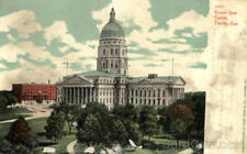 1907 Topeka,KS Kansas State Capitol Shawnee County Postcard Vintage Post Card picture