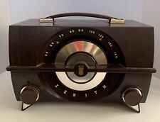 Zenith 1954 Bakelite Brown Vacuum Tube Radio Model Y615 Parts Only picture