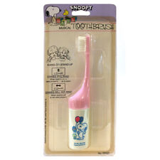 1970s SNOOPY TOOTHBRUSH w/CHIMES Made in Hong Kong OLD STORE STOCK Pink picture