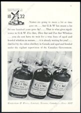 1934 G&W Two Three Five Star Whiskey 3 bottle photo vintage print ad picture