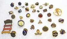 Lot of 34 Vintage & Antique Pins School Award Fraternity Sorority Service Jr  picture