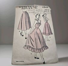 Vintage 1940s ADVANCE Camisole & Petticoat Pattern Dress Slip Size 12 Waist 25 picture