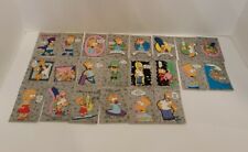 The Simpsons Vintage Sticker Card Set 22 Sticker Cards Topps Lot 1990 - RARE picture