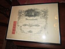 1898 MATRIMONY MARRIAGE LICENSE WITH 5 DOCUMENTARY STAMPS ATTACHED - FRAMED picture