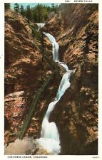 Postcard CO Cheyenne Canyon Colorado Seven Falls White Border Vintage PC G7577 picture