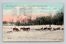 Postcard Seatons Lake Deer Park Uniontown Pennsylvania, Antique J17 picture