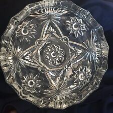 Vintage Glass Tobacco Ashtray EAPC Early American Precut Star Of David ~Large 8” picture